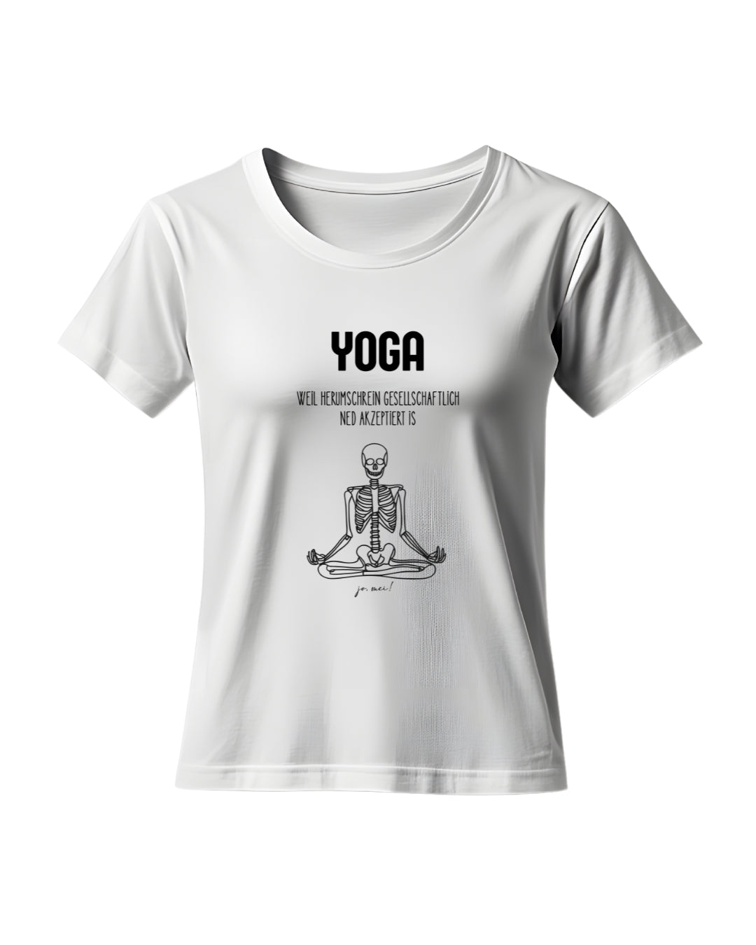 Feminines BIO-Leiberl Yoga statt schrein