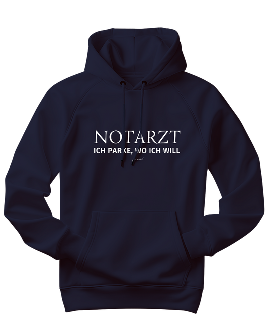 Unisex EcoMix-Kapuzenpulli Notarzt