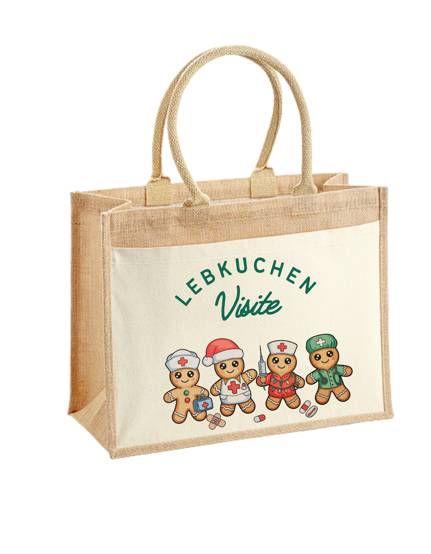 Jute-SHOPPER Lebkuchenmanderl & Wichtel