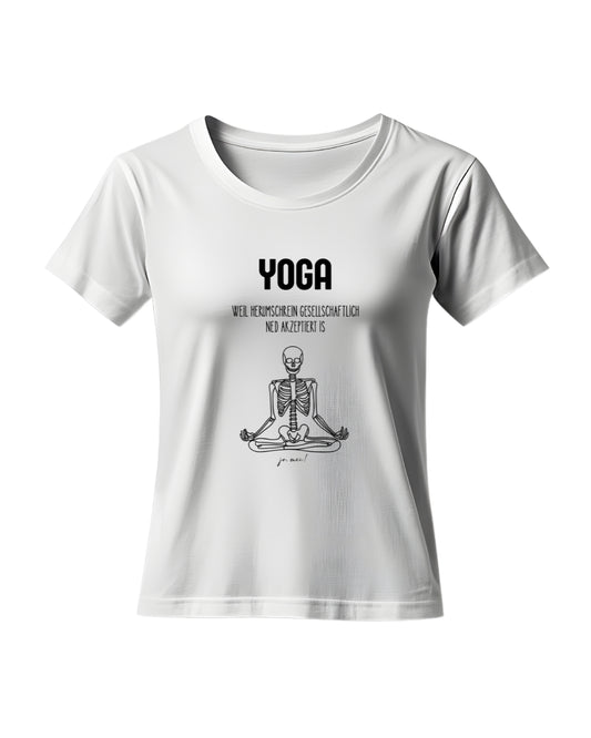 Feminines BIO-Leiberl Yoga statt schrein