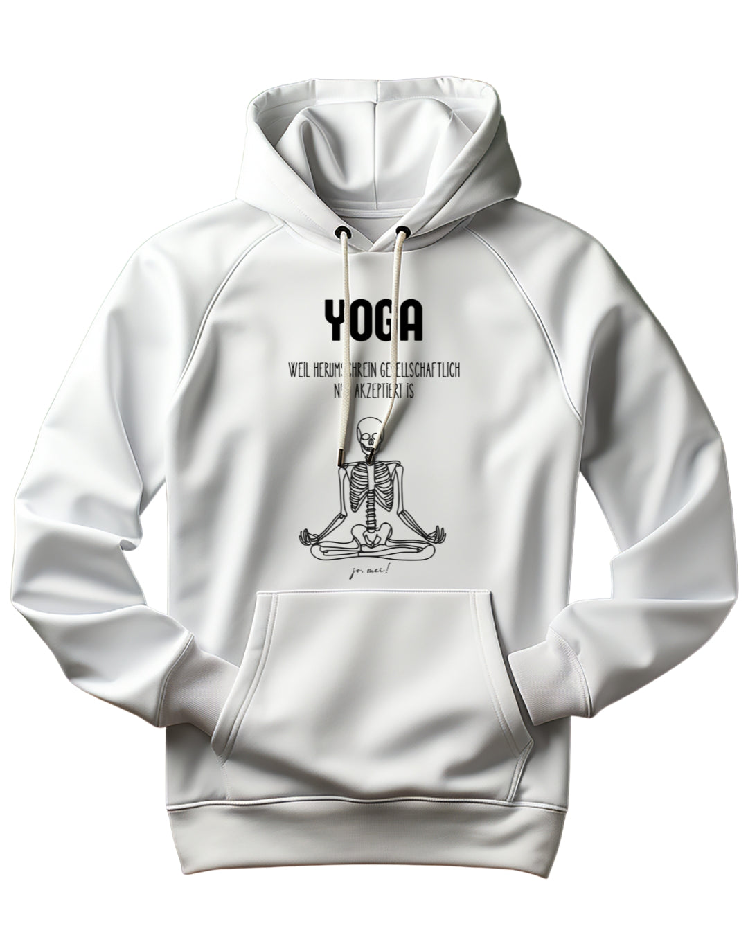 Unisex BIO-Kapuzenpulli Yoga statt schrein