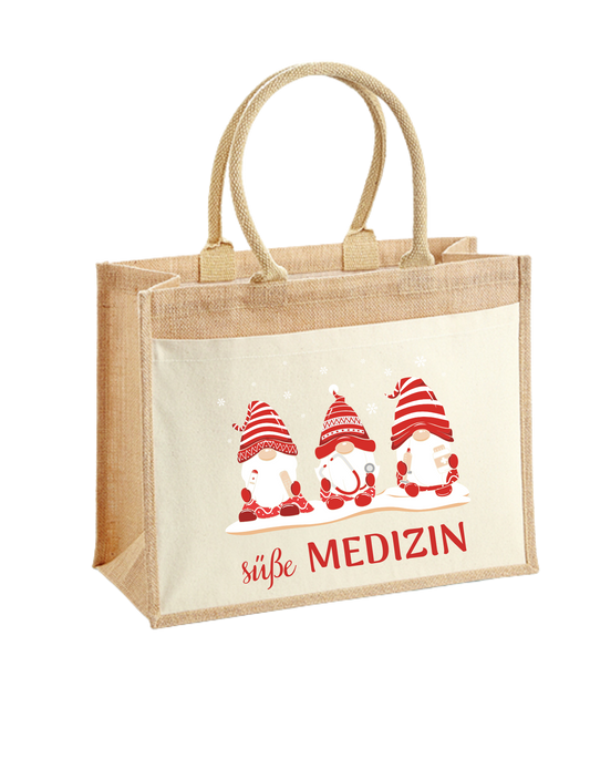 Jute-SHOPPER Lebkuchenmanderl & Wichtel