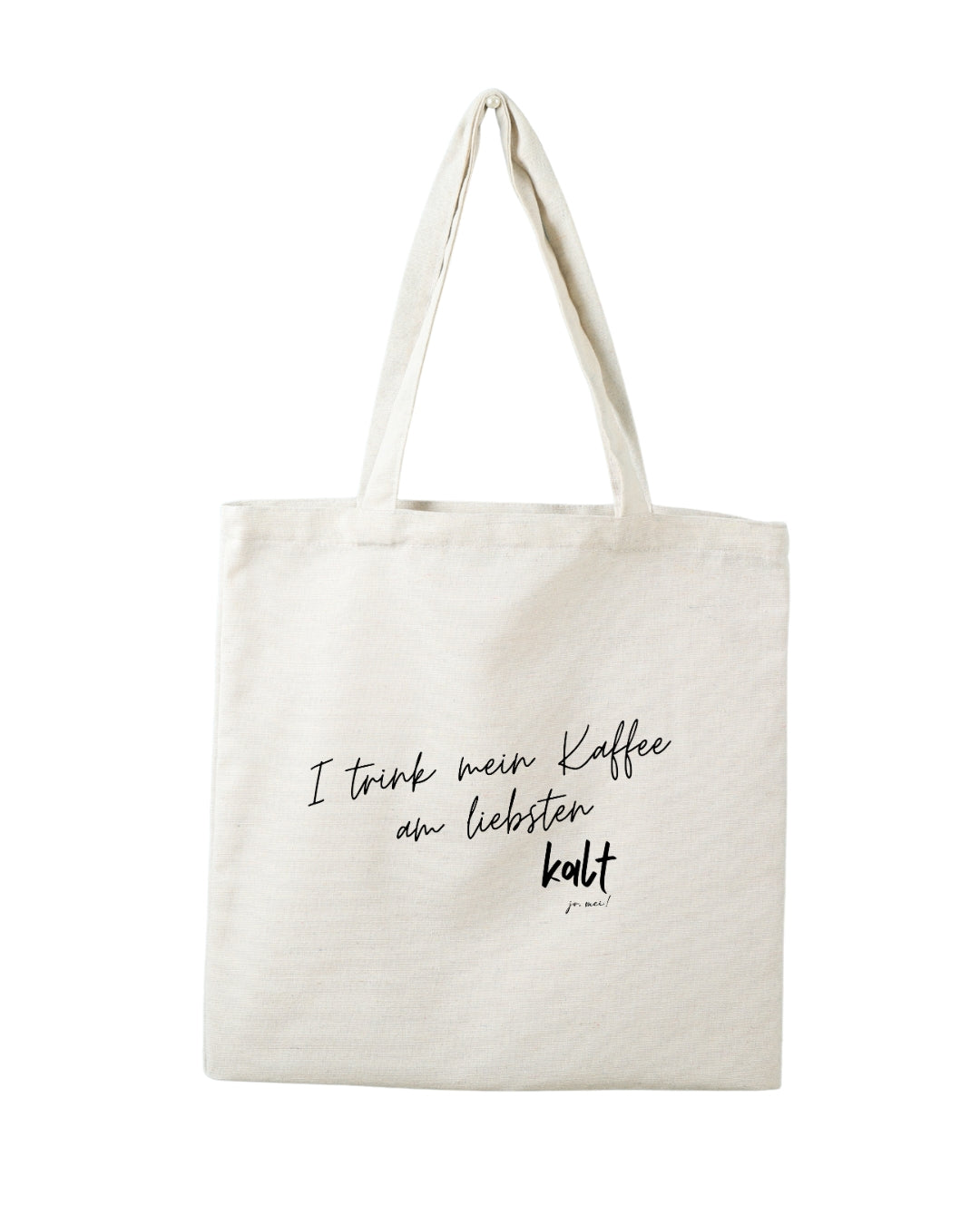 Baumwolltasche kalter Kaffee