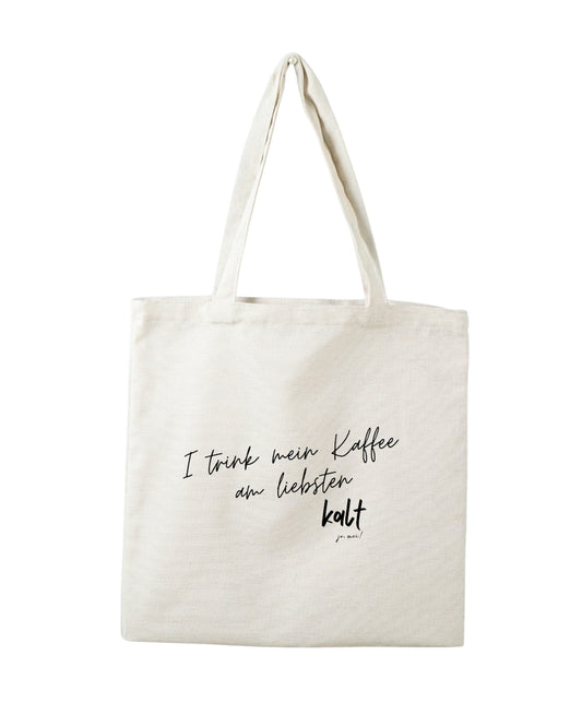 Baumwolltasche kalter Kaffee