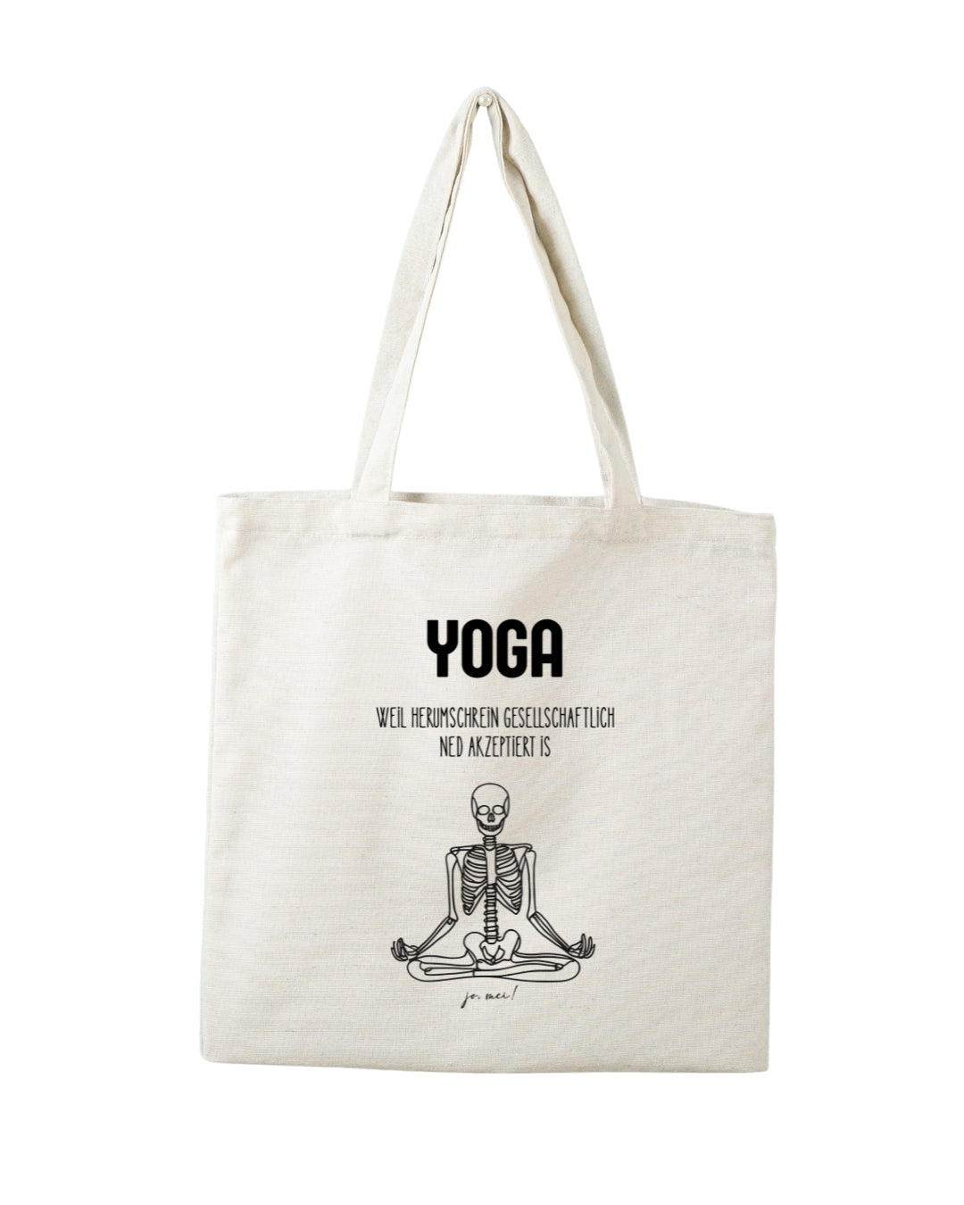 Baumwolltasche Yoga statt schrein